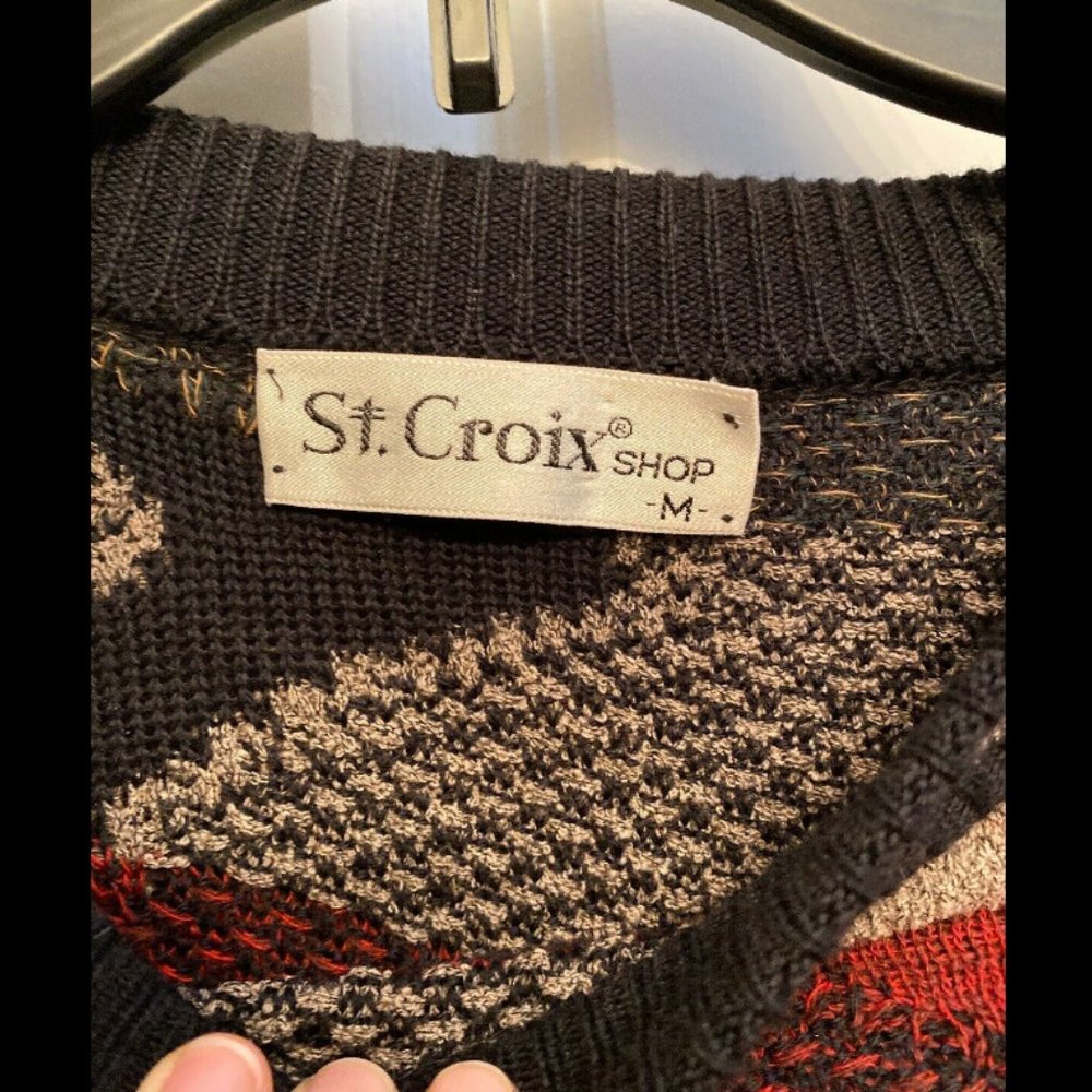 St Croix Textured Wool‎ Sweater Men’s Medium - Picture 11 of 15